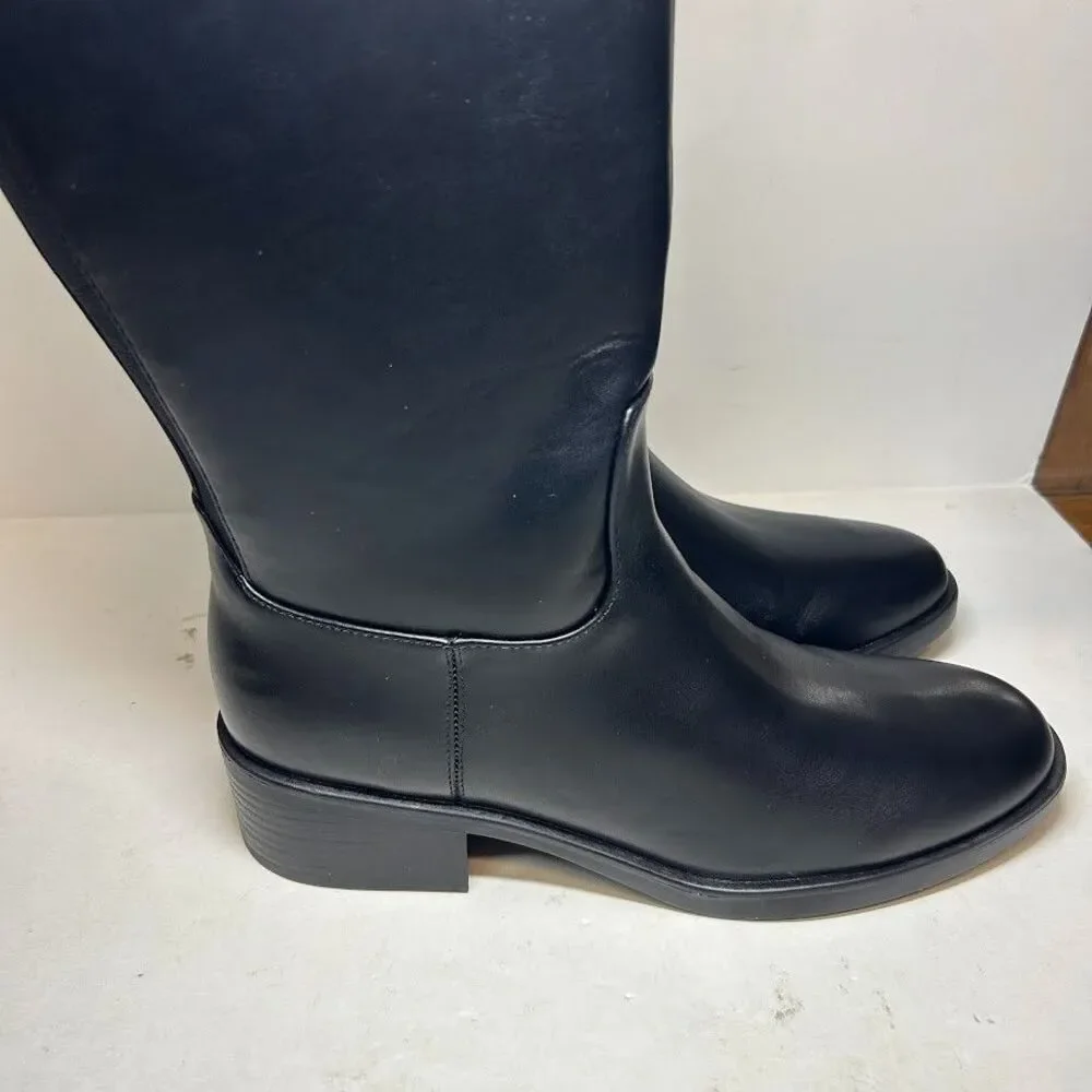 Tommy Hilfiger Womens 10 M Black Iviann Knee High Riding Boots NIB QV8